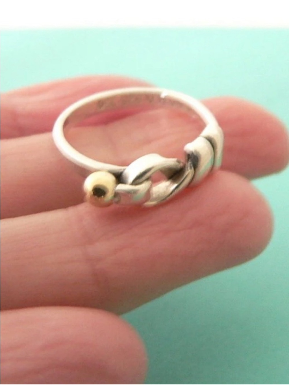 Tiffany & Co. Two-Tone Knot Ring in Sterling Silver with 18 KT Gold Accent